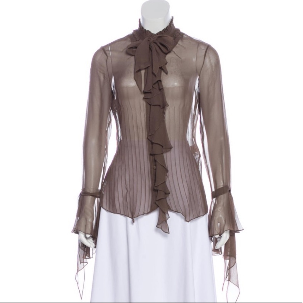 Yigal Azrouël Silk button-up blouse